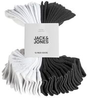 48 pairs of JACK & JONES Short Sock sneaker socks, sports socks, cotton quarter socks 12260511 in black, gray, white, or a mix