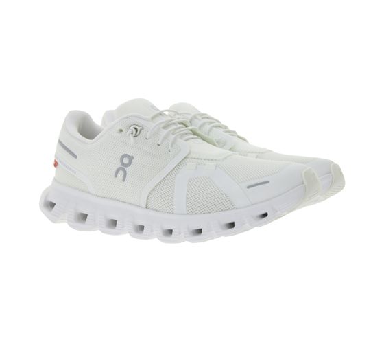 ON Running Cloud 6 da donna, scarpe da corsa sostenibili con CloudTec e Speedboard 3WF10061200, bianche