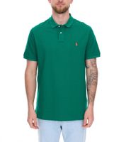 Polo Ralph Lauren pour homme, coupe slim, en coton, manches courtes, basique, 710937293015, vert/orange