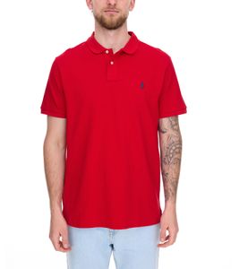 Polo da uomo POLO RALPH LAUREN, vestibilità slim, in cotone, a maniche corte, basic, 710666998003, rosso/blu navy