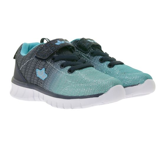 LICO Alenia VS Kinder Sneaker mit Glitzereffekt Turnschuhe für Mädchen Turnschuhe mit leichter CME-Laufsohle Freizeit-Schuhe 590617 Türkis/Navy