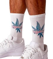 MARY JANE BERLIN Tennis Socks Cotton Socks with Logo Lettering or LEGALIZED 2406-4-SO White