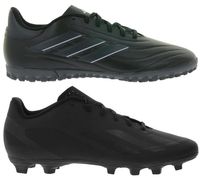Botas de fútbol adidas para hombre Copa Pure 2 Club TF IE7525 o X Crazyfast.4 FxG GY7433 para césped artificial, superficies duras y de hormigón en color negro.