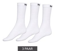 3 pairs of hummel Basic Sport Socks with brand lettering, cotton socks, everyday socks 205603 in white or black