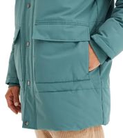 Herren Funktionsjacke mit Fellkapuze nachhaltiger gesteppter Parka Outdoor-Jacke mit abnehmbarer Kapuze 948068 Graugrün