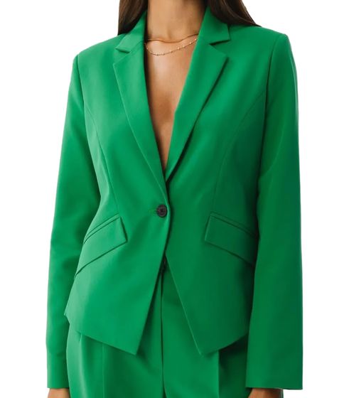 Stylove Damen Blazer Frühlings-Blazer mit Reverskragen Alltags-Sakko S353 Grün