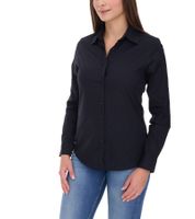 ELEVATE Hamell Long-Sleeve Shirt, Simple Women's Poplin Blouse, Light Blue, Black