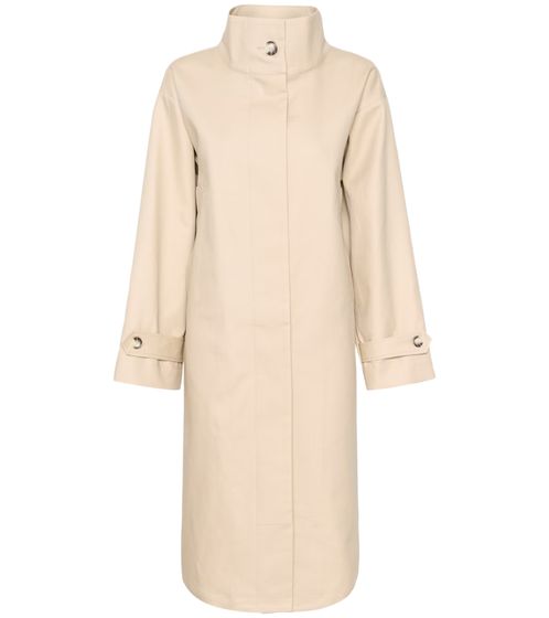 SOAKED IN LUXURY Cade Women's Transition Coat, Stylish Spring Coat, Cotton Jacket, 30406792 Beige