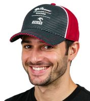 Casquette de baseball ALFA ROMEO pour homme ou femme avec logo sur le devant. Casquette en coton bleu foncé/rouge/blanc ou gris/rouge/blanc.