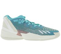 adidas D.O.N. Numero 4 Scarpe da basket Donovan Mitchell Style, scarpe da interno sostenibili con suola Bounce HR0718 Turchese/Bianco/Blu