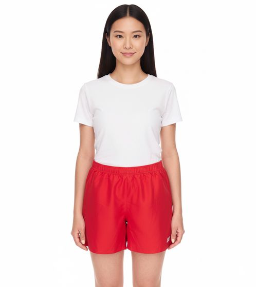 Pantalón corto de entrenamiento para mujer OCEAN FABRICS, pantalón deportivo sostenible Tahi Match OUT-W-1032-OTW Rojo