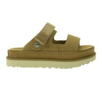 UGG Australia Goldenstar Slide Women's Sustainable Genuine Leather Shoes with EVA Sole Platform Sandal with Velcro Fastening 1167399 in Beige or Brown