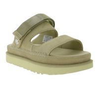 UGG Australia Goldenstar Slide Women's Sustainable Genuine Leather Shoes with EVA Sole Platform Sandal with Velcro Fastening 1167399 in Beige or Brown