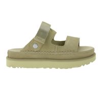UGG Australia Goldenstar Slide Women's Sustainable Genuine Leather Shoes with EVA Sole Platform Sandal with Velcro Fastening 1167399 in Beige or Brown
