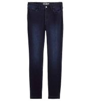 Jeans da donna in cotone, modello 4 tasche con elastico in vita, pantaloni in denim 958091 blu scuro