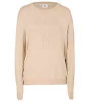 Damen Strick-Pullover mit Rundhals-Ausschnitt Alltags-Pullover Sweater 909761 Beige