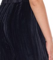 Women's Velvet Trousers, Sustainable Fabric Trousers, Ankle-Length Casual Trousers 931114 Black