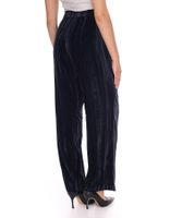Women's Velvet Trousers, Sustainable Fabric Trousers, Ankle-Length Casual Trousers 931114 Black