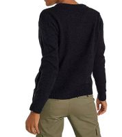 Damen Strick-Pullover mit Rundhals-Ausschnitt Alltags-Pullover Sweater 911927 Blau