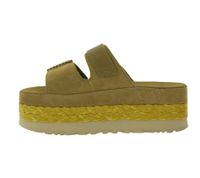 UGG Australia Aubrey Slide Women's Genuine Leather Platform Mules Summer Shoes with EVA Sole W/1167451 Black or Brown