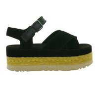 Sandali estivi con plateau in vera pelle da donna UGG Australia Aubrey con cinturino alla caviglia e suola in EVA, modello W/1167471, in marrone o nero.