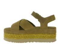 Sandali estivi con plateau in vera pelle da donna UGG Australia Aubrey con cinturino alla caviglia e suola in EVA, modello W/1167471, in marrone o nero.