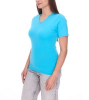 ELEVATE Kawartha T-shirt da donna sostenibile, maglietta in cotone semplice, maglietta basic 200 g/m2, canottiera 3801743 Azzurro