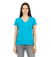 ELEVATE Kawartha T-shirt da donna sostenibile, maglietta in cotone semplice, maglietta basic 200 g/m2, canottiera 3801743 Azzurro
