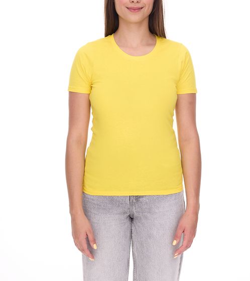Camiseta de mujer ELEVATE Heros, camiseta lisa de algodón, 150 g/m², camiseta básica, camiseta interior, 3802910 Amarillo