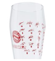 FC Bayern Munich Team 2022/23 Beer Glass – Official Collector's Edition 640ml Wheat Beer Glass 31324 Transparent/Red