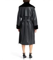 Women's Faux Leather Coat with Teddy Fleece Collar, Faux Sheepskin Jacket, Autumn Coat 914589 Brown or 957801 Black Women's Faux Leather Coat with Teddy Fleece Collar, Faux Sheepskin Jacket, Autumn Coat 914589 Brown or 957801 Black