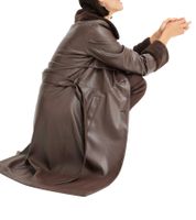 Women's Faux Leather Coat with Teddy Fleece Collar, Faux Sheepskin Jacket, Autumn Coat 914589 Brown or 957801 Black Women's Faux Leather Coat with Teddy Fleece Collar, Faux Sheepskin Jacket, Autumn Coat 914589 Brown or 957801 Black