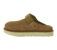 UGG Australia Goldenstar, pantofole da donna in vera pelle sostenibile con suola a piattaforma retrò, slip-on, modello 1138252, beige o marrone