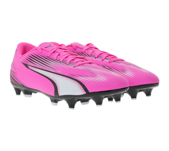 PUMA Ultra Play Mxsg Football Boots Screw-in Studs with TPU Outsole Training Shoes with Replaceable Screws Lace-up Shoes 107762 01 Pink/Black