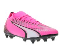 PUMA Ultra Match Mxsg Football Boots Screw-in Studs with Grip Control Pro Technology Training Shoes Lace-up Shoes 107753 01 Pink/Black