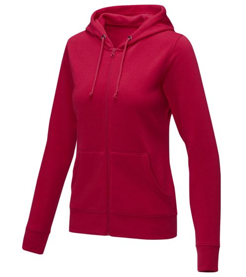 Giacca felpata da donna ELEVATE Theron con cappuccio in cotone 240 g/m2 3823025 Rosso