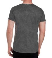 T-shirt homme imprimé Pillard et Exploitant, en coton, col rond, gris foncé, R-15192