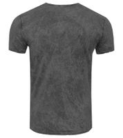 T-shirt homme imprimé Pillard et Exploitant, en coton, col rond, gris foncé, R-15192