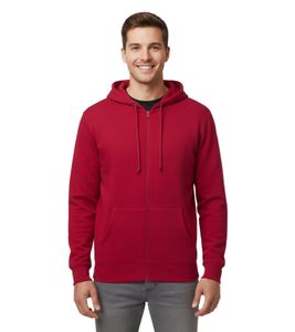 ELEVATE Theron Men's Full-Zip Hoodie with 240 g/m² Cotton Sweatshirt Large sizes 3822925 Red