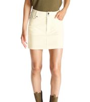 AjC Women's Corduroy Mini Skirt, Casual Skirt 96844353 Cream-White