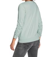 Felpa da donna KangaROOS con maniche arricciate, maglione in cotone 41267352, verde menta Felpa da donna KangaROOS con maniche arricciate, maglione in cotone 41267352, verde menta