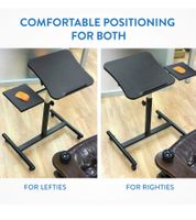 Tatkraft Laptop-Tisch höhenverstellbarer Arbeits-Tisch 360 Grad drehbare Räder Bett-Tisch Vanessa 40x45cm in Schwarz und Weiß oder Salute 60x40cm in Braun und Weiß