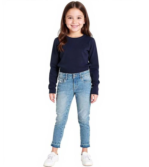 KangaROOS Girls' Cropped Straight-Leg Cotton Casual Jeans 43634735 Blue