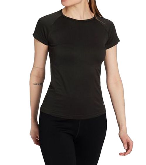 T-shirt sportiva senza cuciture da donna FAYN SPORTS, girocollo, 33268120, nera