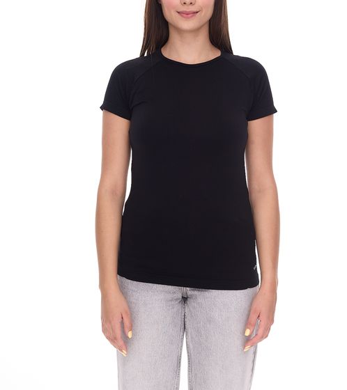 FAYN SPORTS Women's Seamless Sports T-Shirt, Crew Neck, 33268120 Black