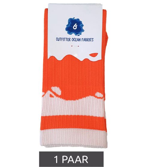 1 pair Outfitter OCEAN FABRICS Tahi knee socks for women and men classic football socks sports socks OUT-U-3029-OTW-81 Orange