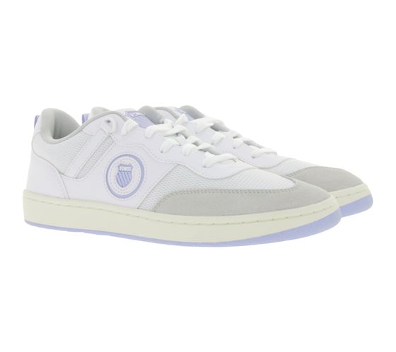 Sneakers K-Swiss K-Varsity da uomo e da donna con intersuola in IMEVA, scarpe sportive con lacci, 76361261, bianche