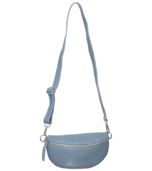 ZWILLINGSHERZ women's shoulder bag cross body bag with removable shoulder strap bum bag fashionable going out bag 1416C-3 denim blue