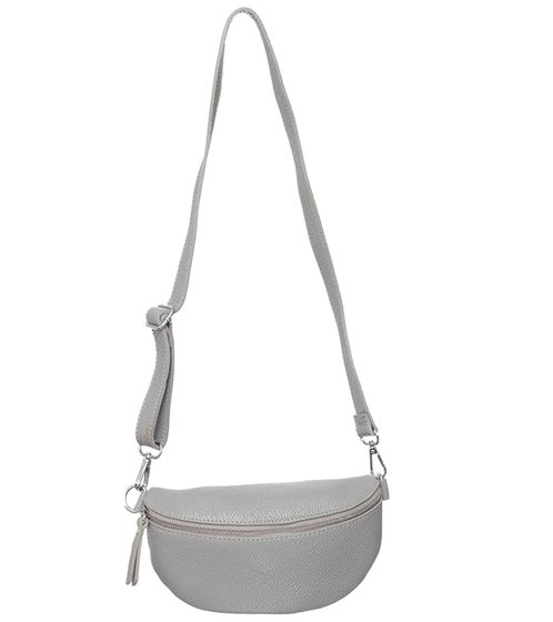 ZWILLINGSHERZ Women's Shoulder Bag with Removable Shoulder Strap, Bum Bag, Fashionable Evening Bag, 1416C-13 Dark Gray