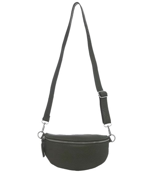 ZWILLINGSHERZ women's shoulder bag cross body bag with removable shoulder strap bum bag fashionable going out bag 1416C Khaki